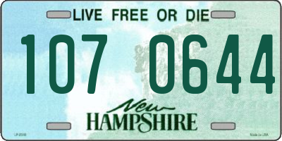 NH license plate 1070644