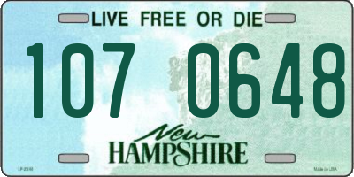 NH license plate 1070648