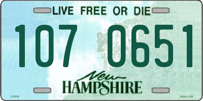 NH license plate 1070651
