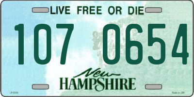 NH license plate 1070654