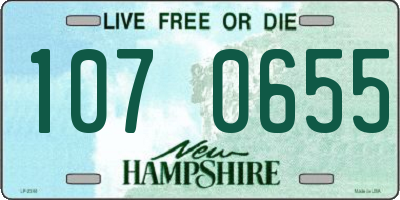 NH license plate 1070655