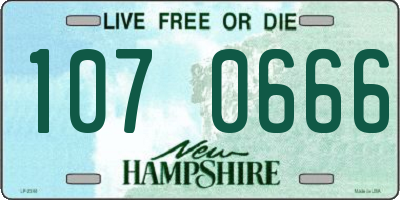 NH license plate 1070666