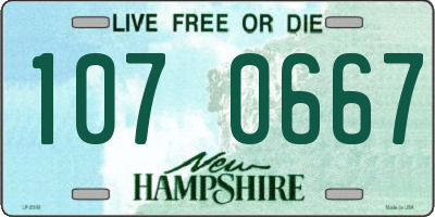 NH license plate 1070667