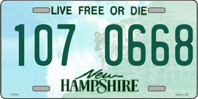 NH license plate 1070668