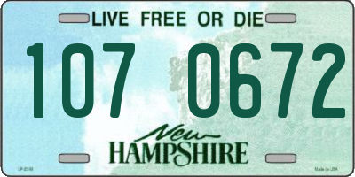 NH license plate 1070672
