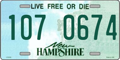 NH license plate 1070674