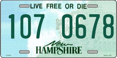 NH license plate 1070678