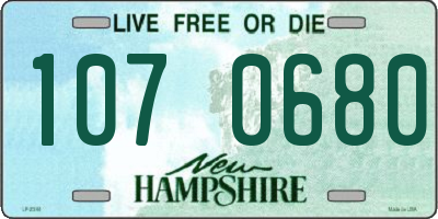NH license plate 1070680
