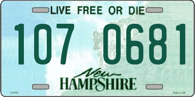 NH license plate 1070681