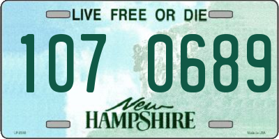 NH license plate 1070689