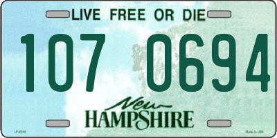 NH license plate 1070694