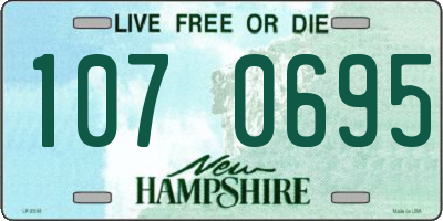 NH license plate 1070695