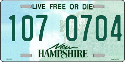 NH license plate 1070704