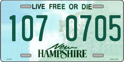 NH license plate 1070705