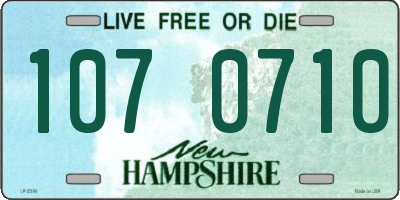 NH license plate 1070710