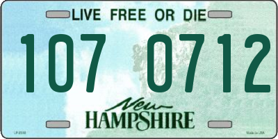 NH license plate 1070712
