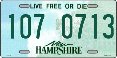 NH license plate 1070713