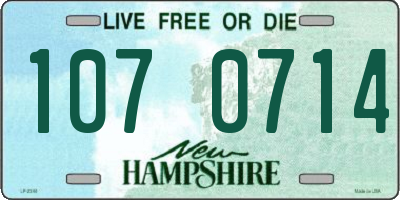 NH license plate 1070714