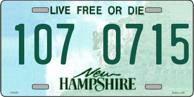 NH license plate 1070715
