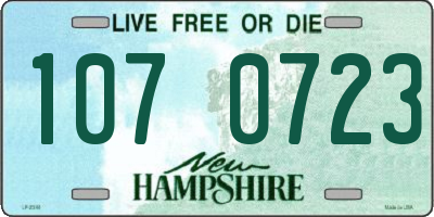 NH license plate 1070723