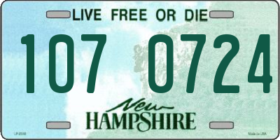 NH license plate 1070724