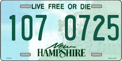 NH license plate 1070725
