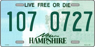 NH license plate 1070727