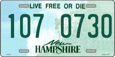 NH license plate 1070730