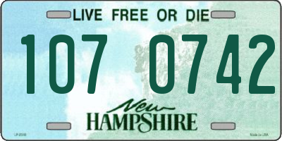 NH license plate 1070742