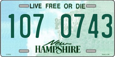 NH license plate 1070743
