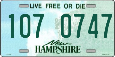 NH license plate 1070747