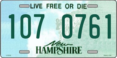 NH license plate 1070761