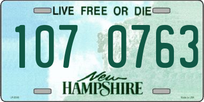 NH license plate 1070763