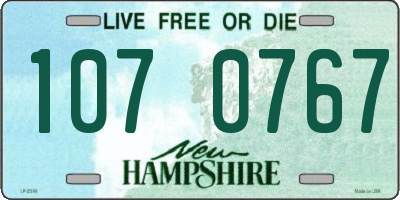 NH license plate 1070767