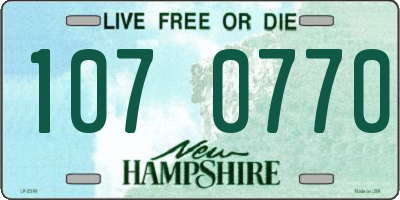 NH license plate 1070770