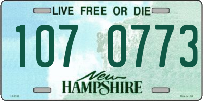 NH license plate 1070773