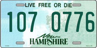 NH license plate 1070776