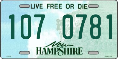 NH license plate 1070781