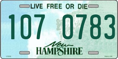 NH license plate 1070783