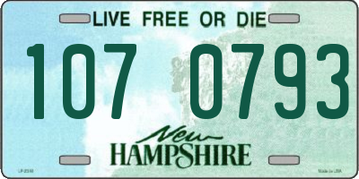 NH license plate 1070793