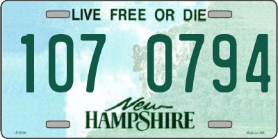 NH license plate 1070794
