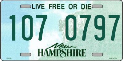 NH license plate 1070797