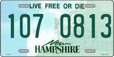 NH license plate 1070813