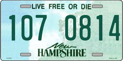 NH license plate 1070814