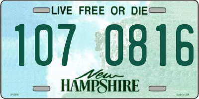NH license plate 1070816