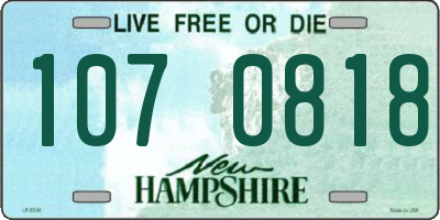 NH license plate 1070818