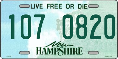 NH license plate 1070820