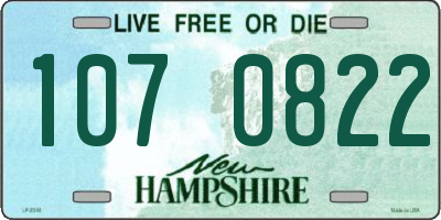 NH license plate 1070822