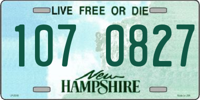 NH license plate 1070827