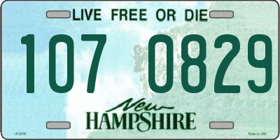 NH license plate 1070829